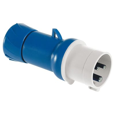 Schneider Electric PratiKa wander plug - straight - 32 A - 2P + E - 200...250 V AC - IP44 PKE32M423