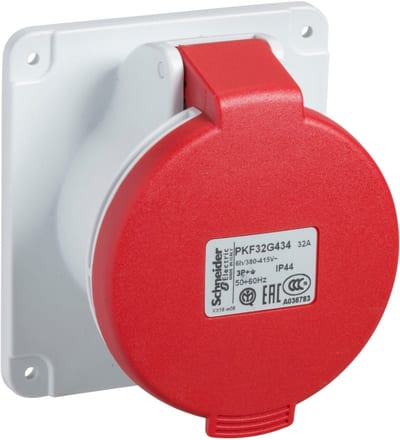 Schneider Electric Socket, Mureva PK, panel-mounted, straight, 32A, 3P+N+E, 400V, IP44 PKF32G435