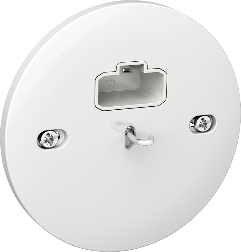 Schneider Electric WDE005101 DCL Ceiling Outlet with Plug, White