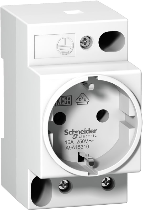 Schneider Electric DIN socket, ACTI9 iPC, 2P+E, 16A, 250VAC, german A9A15310