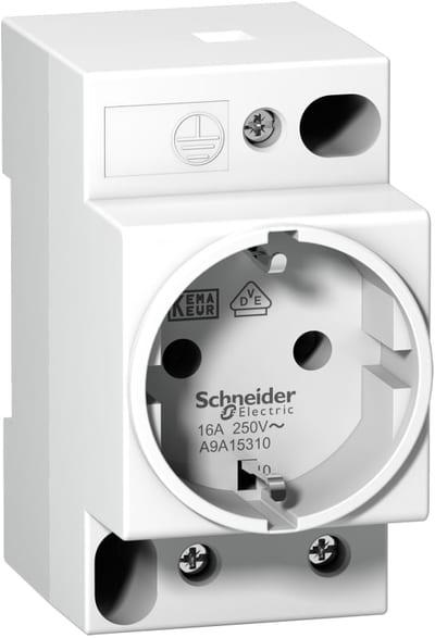 Schneider Electric DIN socket, ACTI9 iPC, 2P+E, 16A, 250VAC, german A9A15310