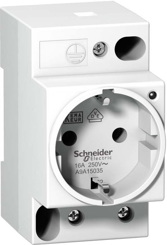 Socket for DIN rail, 16A, with LED (A9A15035)