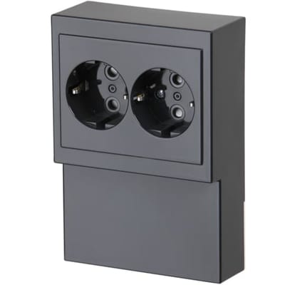 Impressivo Surface Baseb M DBL Socket Anthracite