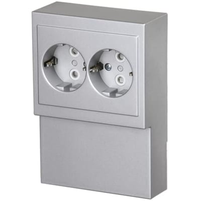 Impressivo Surface Baseb M DBL Socket Aluminium