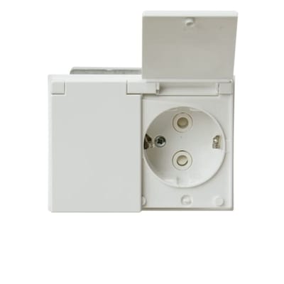 Impressivo In. DBL Socket M Cover IP21 White