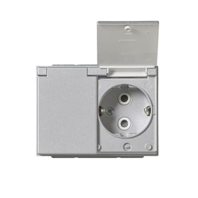 Impressivo In. DBL Socket M Cover IP21 AL