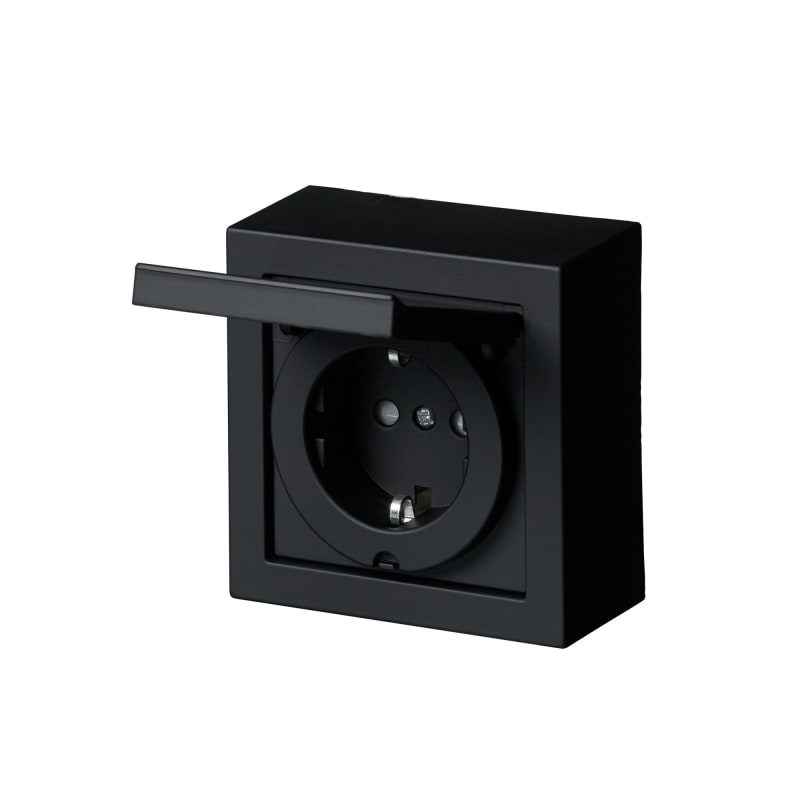 Impressivo Surface ENK Socket IP44 Black Matte (2TKA00004469)