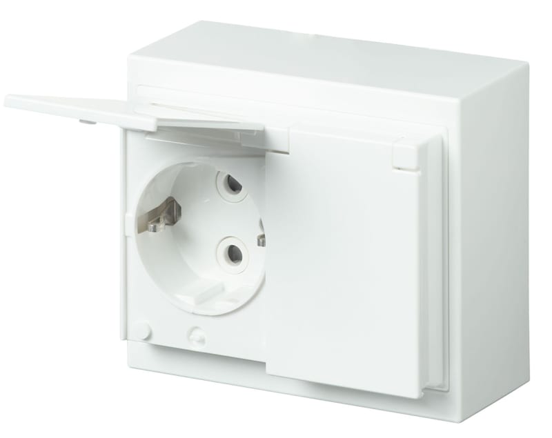 Impressivo Surface DBL Socket IP44 White (2TKA00004467)