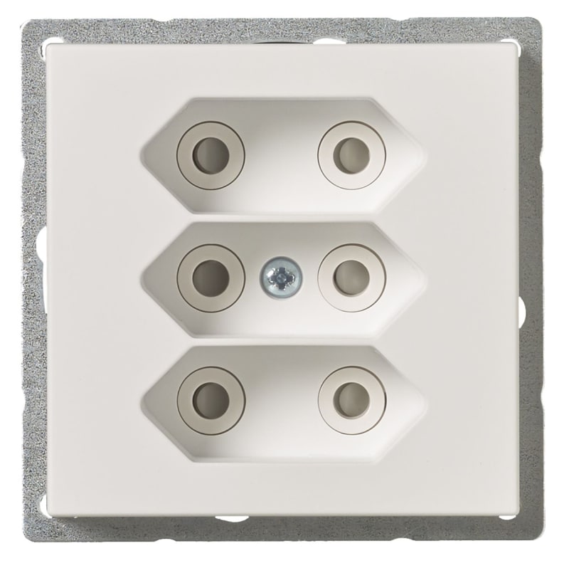ABB EURO Socket Outlet 3-Way White Matte (2TKA00002906)