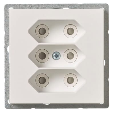 ABB EURO Socket Outlet 3-Way White Matte