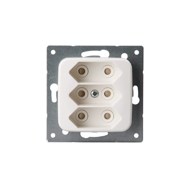 ABB 2TKA000974G1 Jussi Euro Socket Outlet 3-Way without Frame