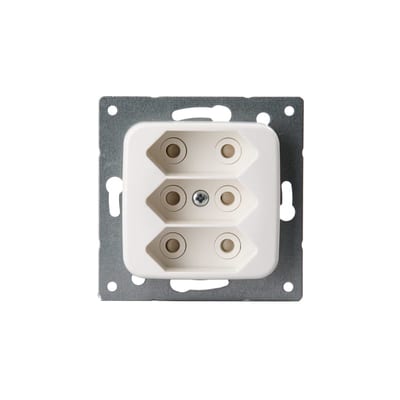 ABB 2TKA000974G1 Jussi Euro Socket Outlet 3-Way without Frame