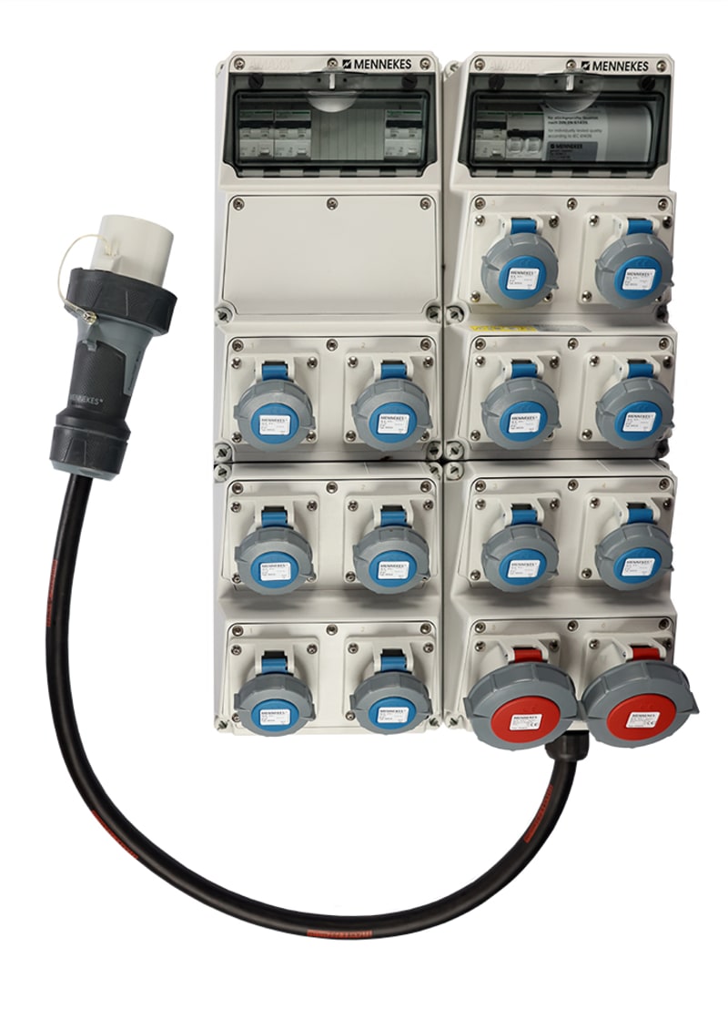 Socket Distribution Box 400V-63A 2X400V-32A 12X16A (907807)