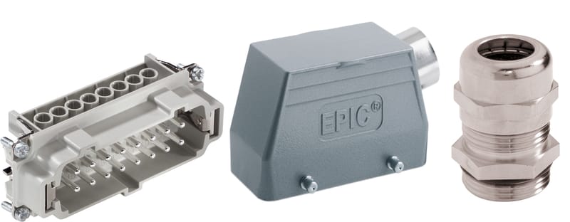 LAPP EPIC® KIT H-BE 16 SS complete connector kit, aluminium plug case, with SKINTOP® MS-M 25 x 1.5 cable gland 75009718
