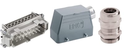 LAPP EPIC® KIT H-BE 16 SS complete connector kit, aluminium plug case, with SKINTOP® MS-M 25 x 1.5 cable gland