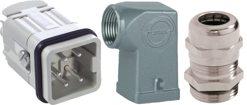 LAPP Kabel EPIC® KIT H-A 4 complete connector kit, aluminium plug case, IP65, with SKINTOP® MS-M 20 x 1.5 cable gland 1531181