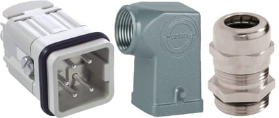 LAPP Kabel EPIC® KIT H-A 4 complete connector kit, aluminium plug case, IP65, with SKINTOP® MS-M 20 x 1.5 cable gland