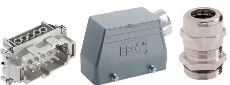 LAPP Kabel EPIC® KIT H-BE 10 SS complete connector kit, aluminium plug case, IP65, with SKINTOP® MS-M 25 x 1.5 cable gland 1531183