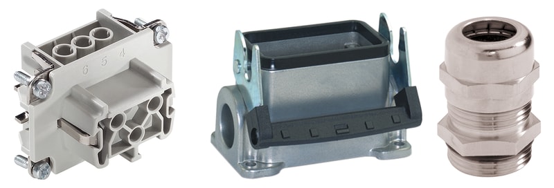 LAPP Kabel EPIC® KIT H-BE 6 complete connector kit, aluminium socket case, IP65, with SKINTOP® MS-M 20 x 1.5 cable gland 1531194