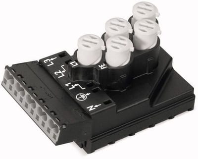 Supply module, 5 x 2.5 mm² + 2 x 1.5 mm², 5-Pole, 4,00 mm²