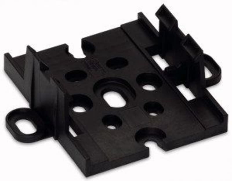 Mounting plate; for power supply and tap-off modules; Plastic; black (772-260)