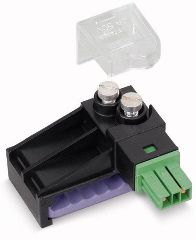 Tap-off module; for flat cable; 5 x 2.5 mm² + 2 x 1.5 mm²; 2-Pole; Cod. E; green (893-262)
