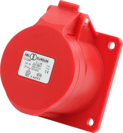 Socket.Recessed R 416-6 400V IP44