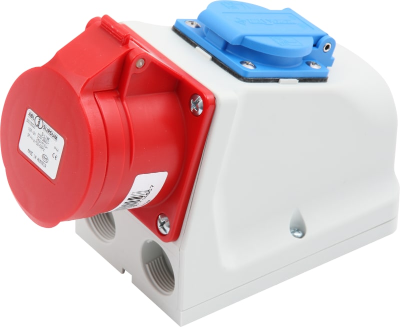 Socket Surface 416-6+SCHUKO IP44 (D51S331)