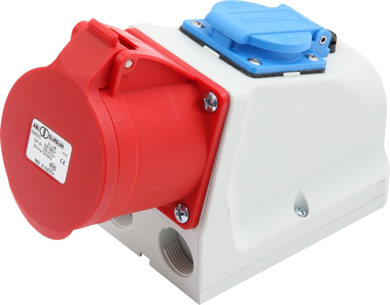 Socket Surface 432-6+SCHUKO IP44 (D52S331)