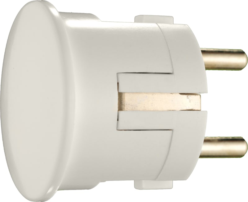 Plug with earth. White. Side (306241)