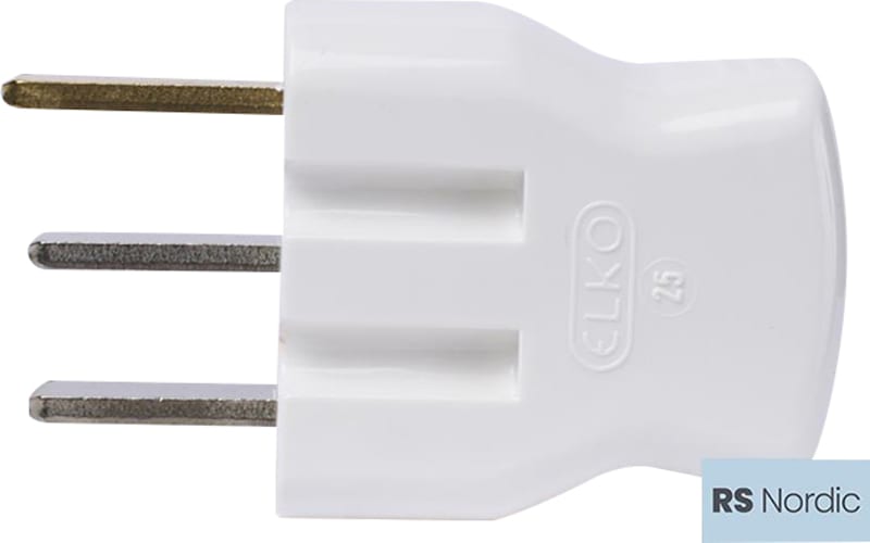 ELKO RS Nordic Cooker Plug 25 A, Pure White (EKO07463)