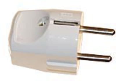 Plug 16A+J Straight Recessed Polar WHITE