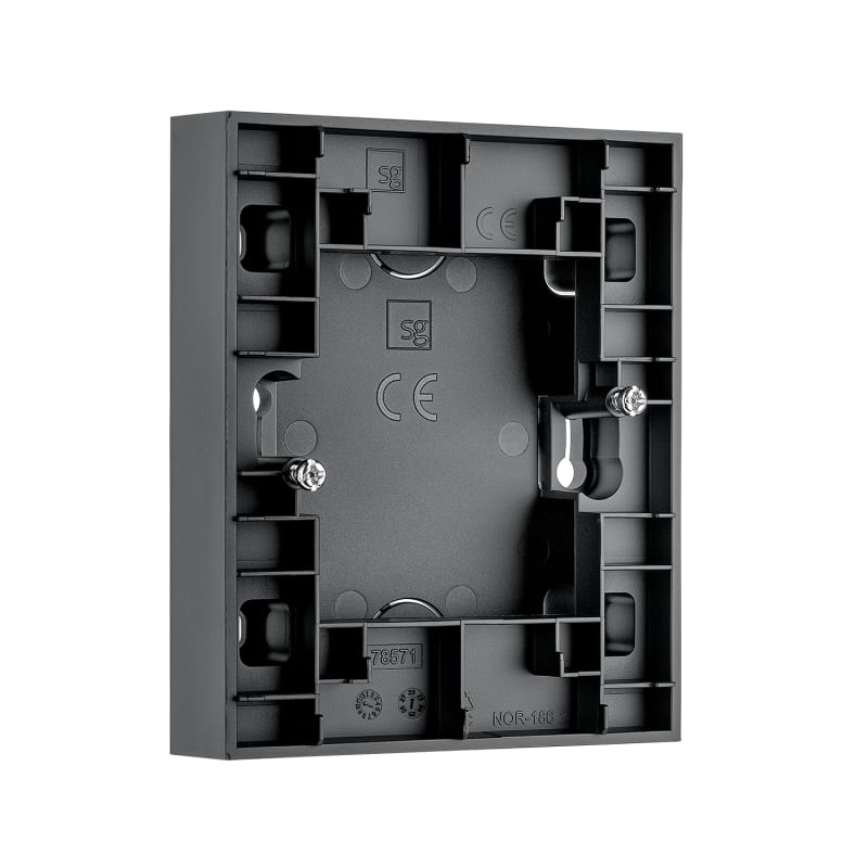 WALL-Mounted Cover Doubleplug Black (78571)