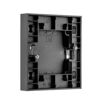 WALL-Mounted Cover Doubleplug Black