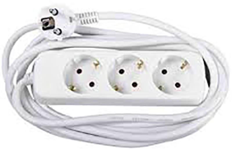 Elektrisk Import Socket Outlet 3-Way with Earth 3m 1.5 mm² Lead (309210)