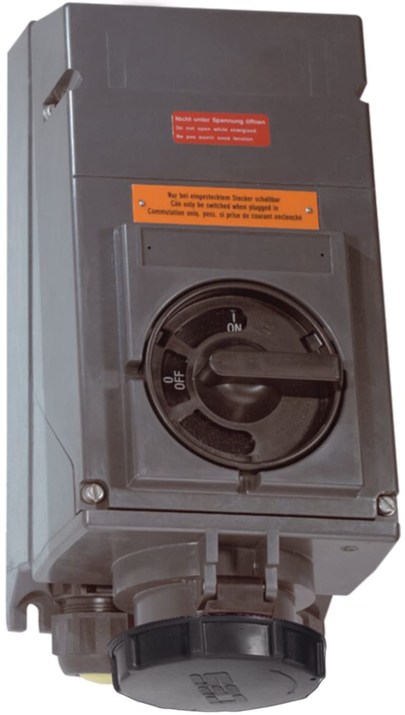 Wall-mounted socket outlet 63 A Black 5H (270904)
