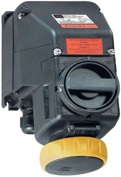 Wall-mounted socket outlet 16 A Yellow 4H (273839)