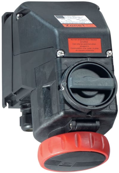 Wall-mounted socket outlet 16 A Red 3H