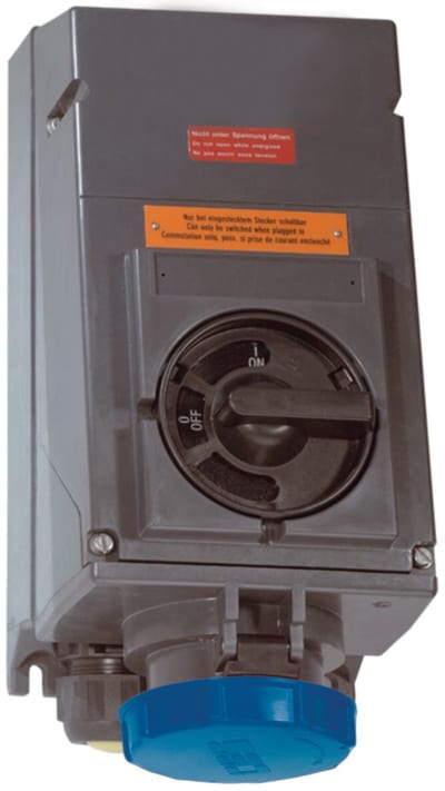 Socket outlet for wall mounting 63A Blue 9H