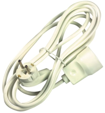Elektrisk Import Extension Cord 5 m, 2 x 1.5 mm² with Ground, White