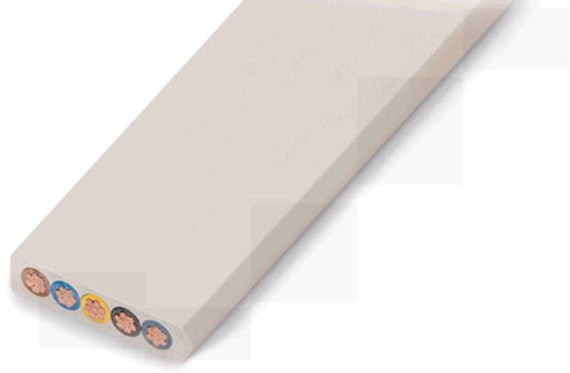Flat cable; Eca; 5G 16 mm²; PVC; 3L + N + PE; 0.6/1 kV; 16,00 mm²; light gray (897-1651)