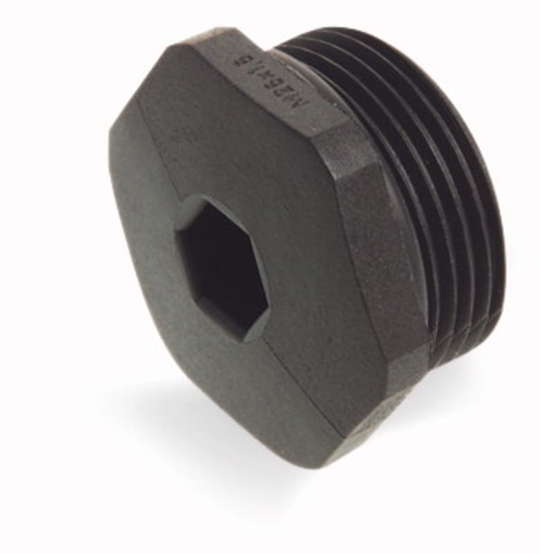 Filler plug; M25 x 1.5 with O-ring; Plastic; black (895-1605)
