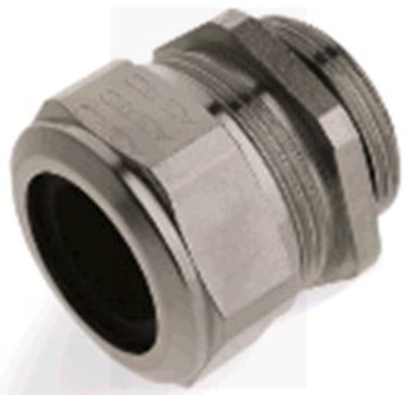 Cable fitting; M25 x 1.5 with O-ring; Brass; silver-colored (895-1604)