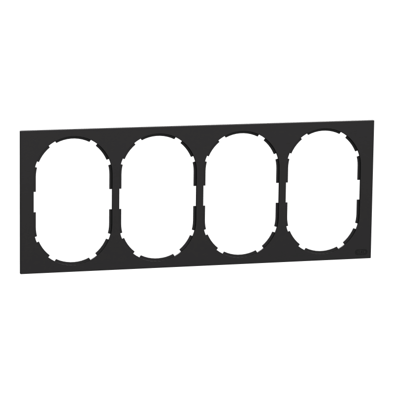 Frame 4-Hole for socket One Black (EKO50015)