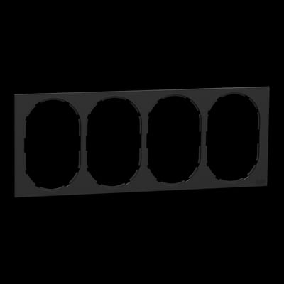 Frame 4-Hole for socket One Black