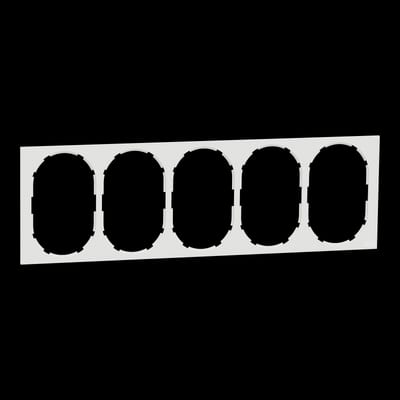 Frame 5-Hole for socket One PURE WHITE