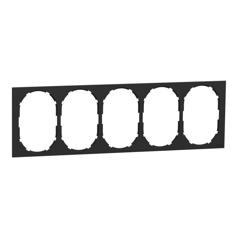 Frame 5-Hole for socket One Black (EKO50017)