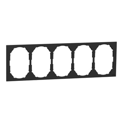 Frame 5-Hole for socket One Black