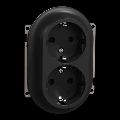 Socket without frame high quick-connect One Black