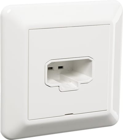 RS16 DCL Wall Outlet with Plug, Polar White